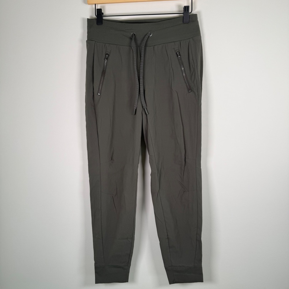 Athleta Trekkie‎ North Jogger Pull On Pants Size 2 Olive Army Green Athleisure